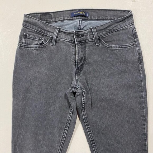 Levi's Vintage 524 Too Superlow Skinny Jeans Black/Grey Size 7 - Picture 1 of 14